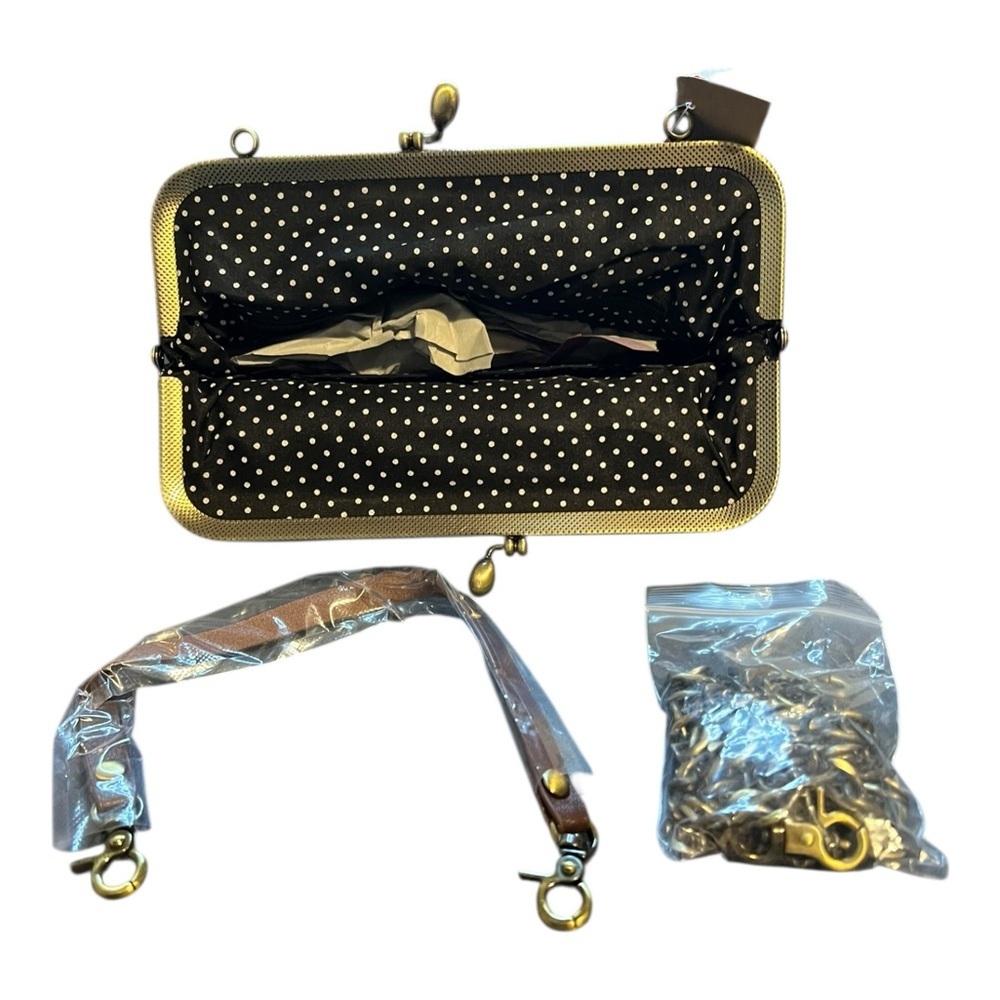 Embroidered Moth Kisslock Clutch Bag - Picture 5 of 5